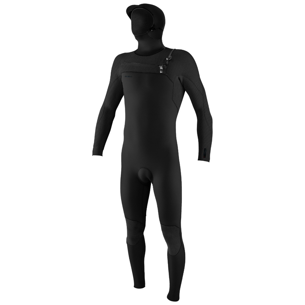 Hyperfreak 5/4Mm+ Chest Zip Full W/Hood (Black / Black)